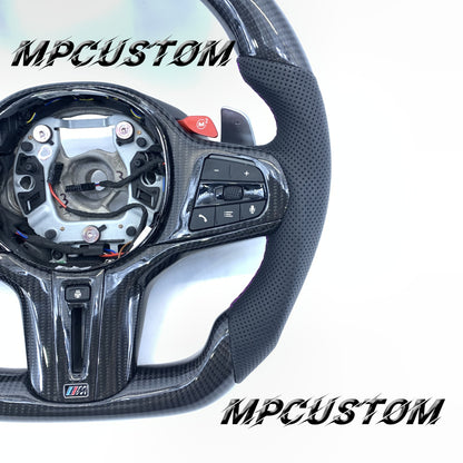Mpcustom BMW G series carbon fiber steering wheel purple stripe line