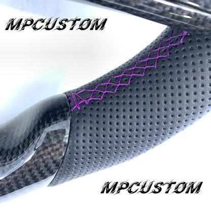 Mpcustom BMW G series carbon fiber steering wheel purple stripe line