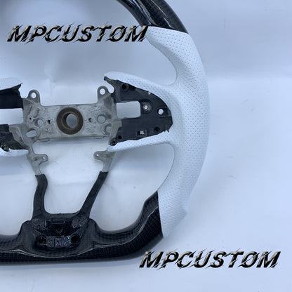 Mpcustom Honda 10th Gen Civic 2016+ carbon fiber steering wheel white stripe line