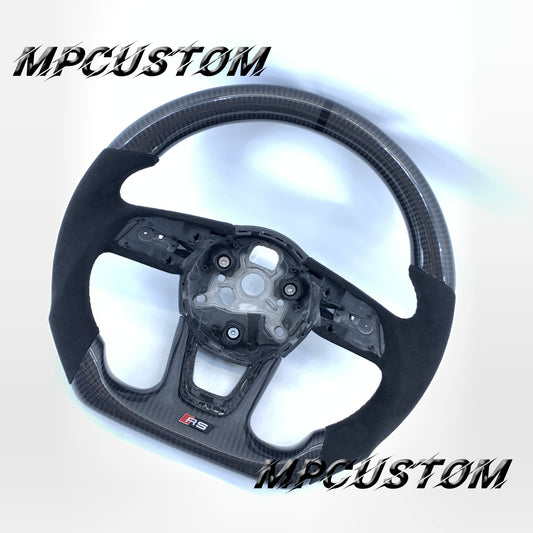 Mpcustom Audi B9 2017+ carbon fiber steering wheel gloss
