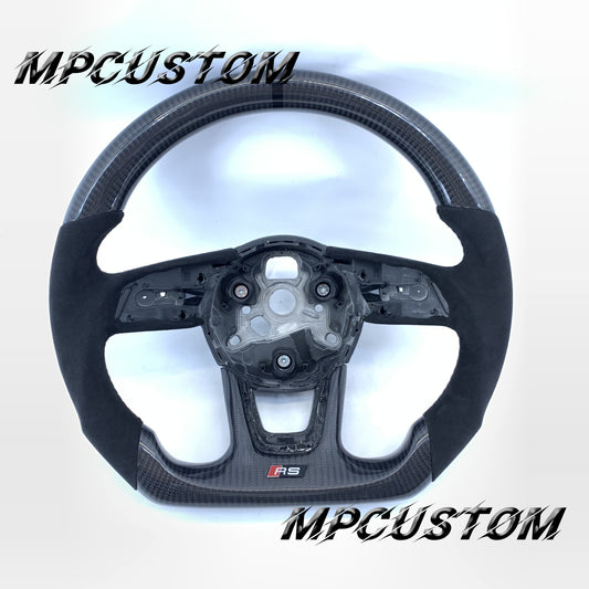 Mpcustom Audi B9 2017+ carbon fiber steering wheel round top