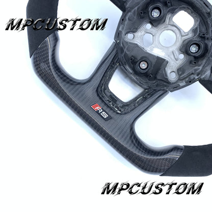 Mpcustom Audi B9 2017+ carbon fiber steering wheel gloss