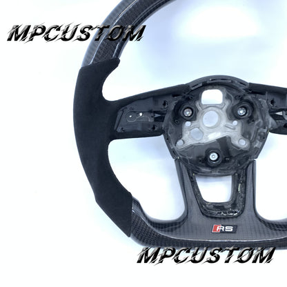 Mpcustom Audi B9 2017+ carbon fiber steering wheel round top