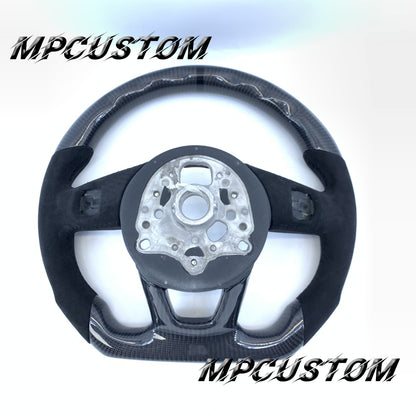Mpcustom Audi B9 2017+ carbon fiber steering wheel round top