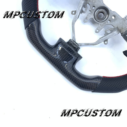 Mpcustom Subaru 2008-2014 carbon fiber steering wheel red stitching