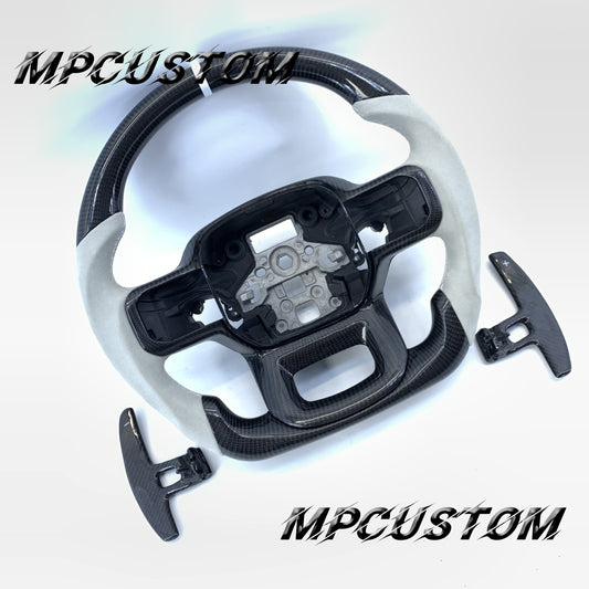 Mpcustom Ford 2021 F150 carbon fiber steering wheel round top