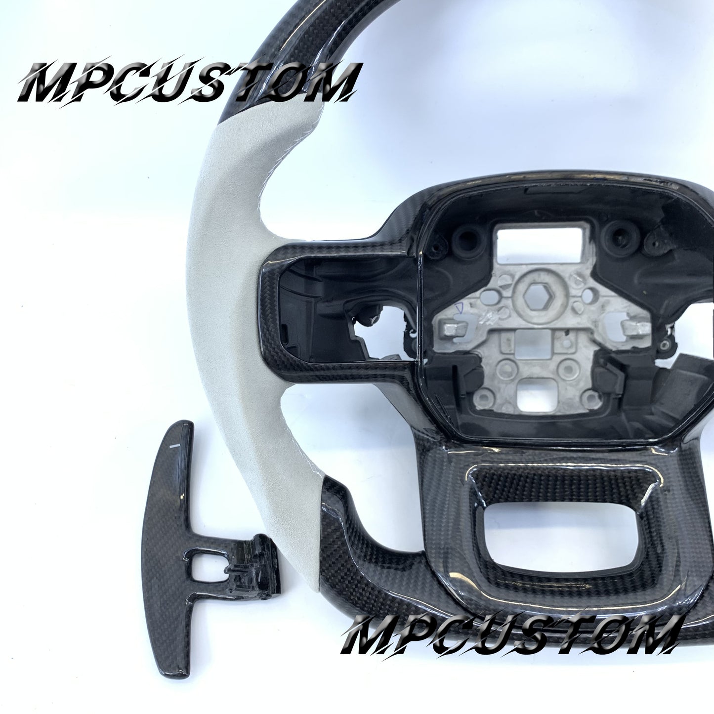 Mpcustom Ford 2021 F150 carbon fiber steering wheel round top