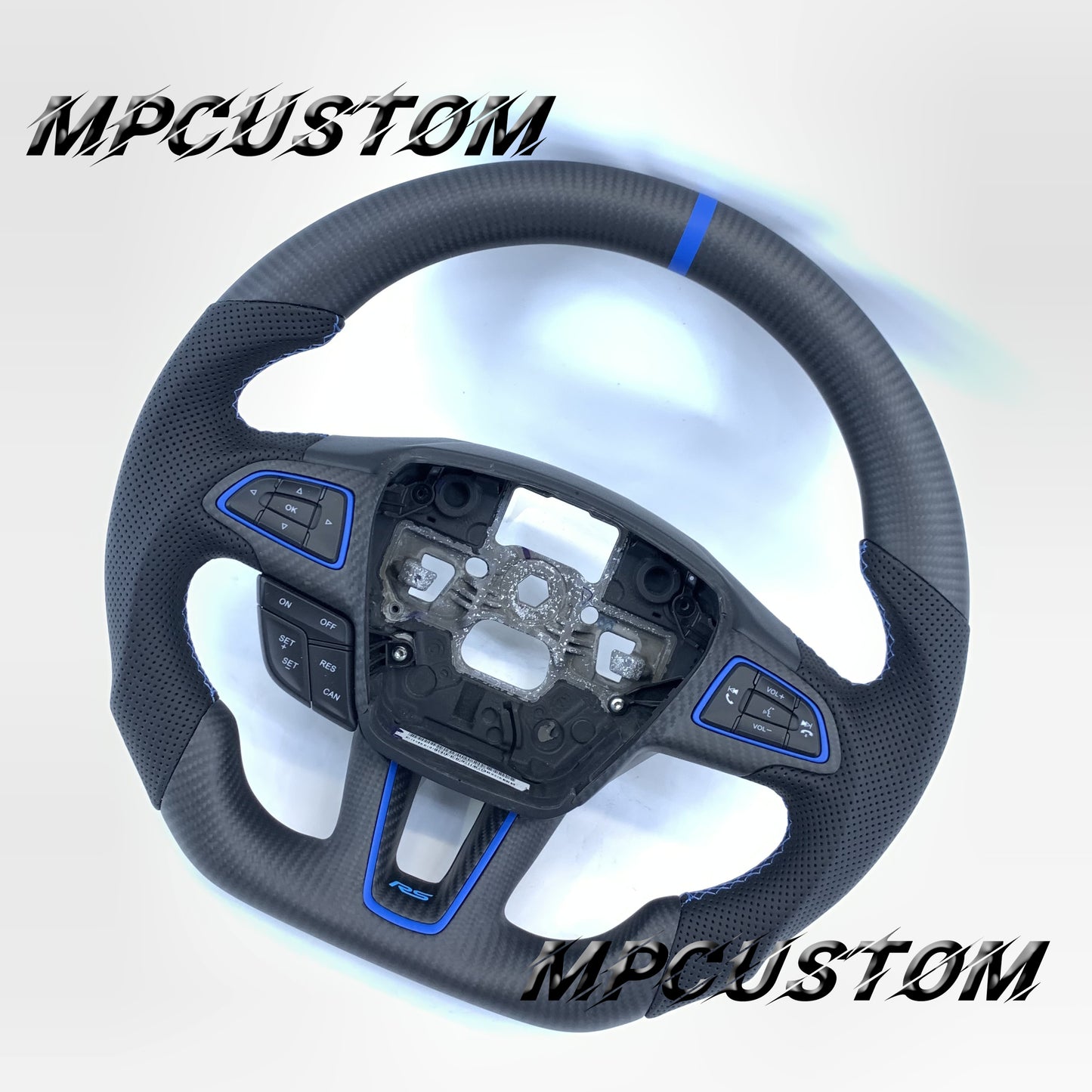 Mpcustom Ford focus mk3 2015-2018 carbon fiber steering wheel round top
