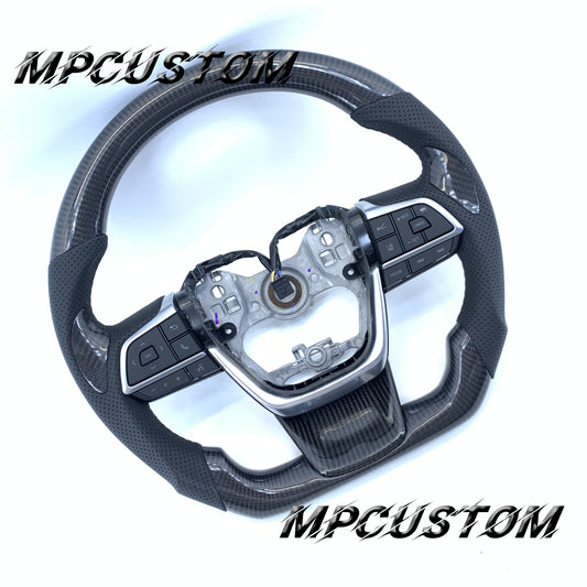 Mpcustom Toyota Highlander 2022 carbon fiber steering wheel gloss and black stitching