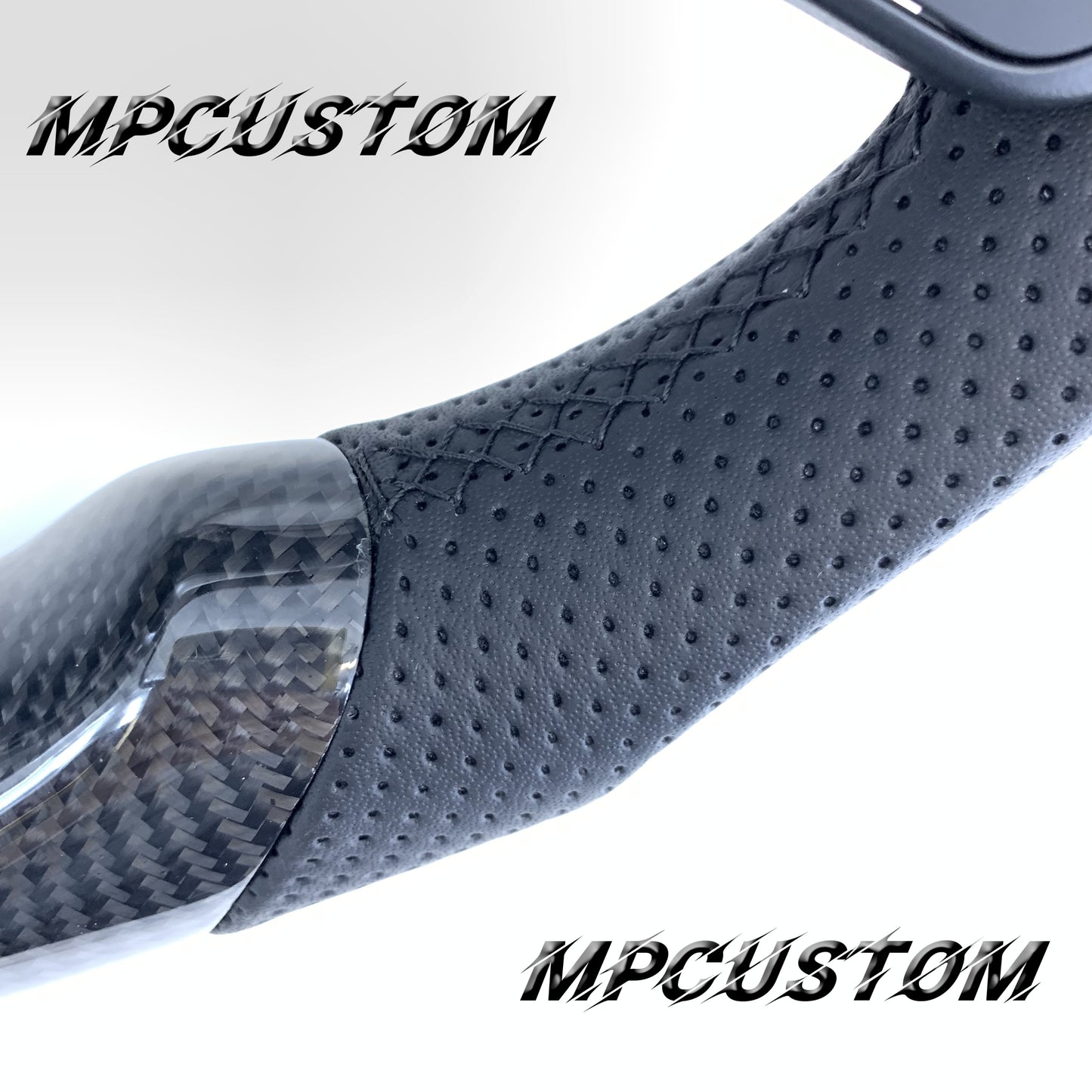 Mpcustom Toyota Highlander 2022 carbon fiber steering wheel black stitching