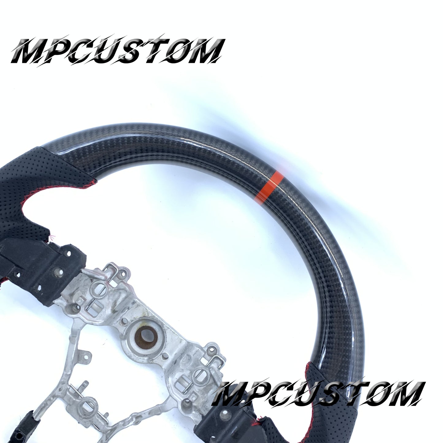 Mpcustom Subaru WRX STI 2015-2020 carbon fiber steering wheel red stripe line