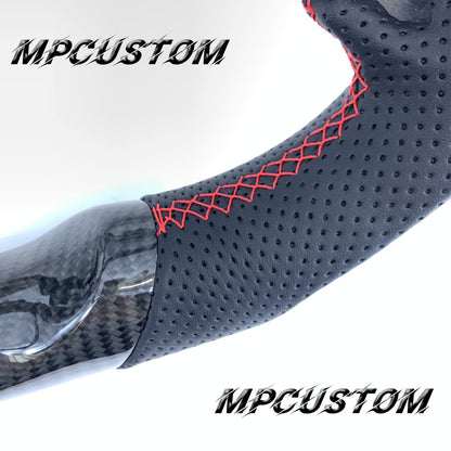 Mpcustom Subaru WRX STI 2015-2020 carbon fiber steering wheel red stripe line