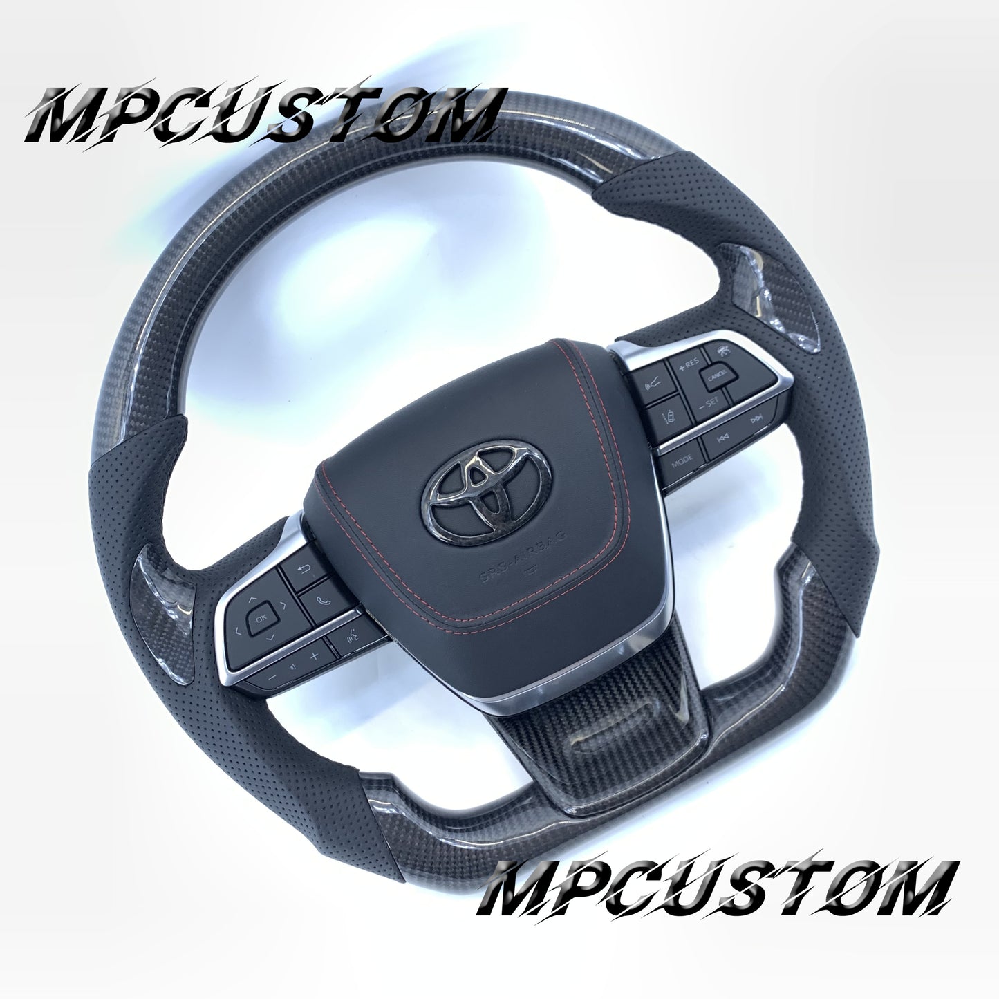 Mpcustom Toyota Highlander 2022 carbon fiber steering wheel flat bottom