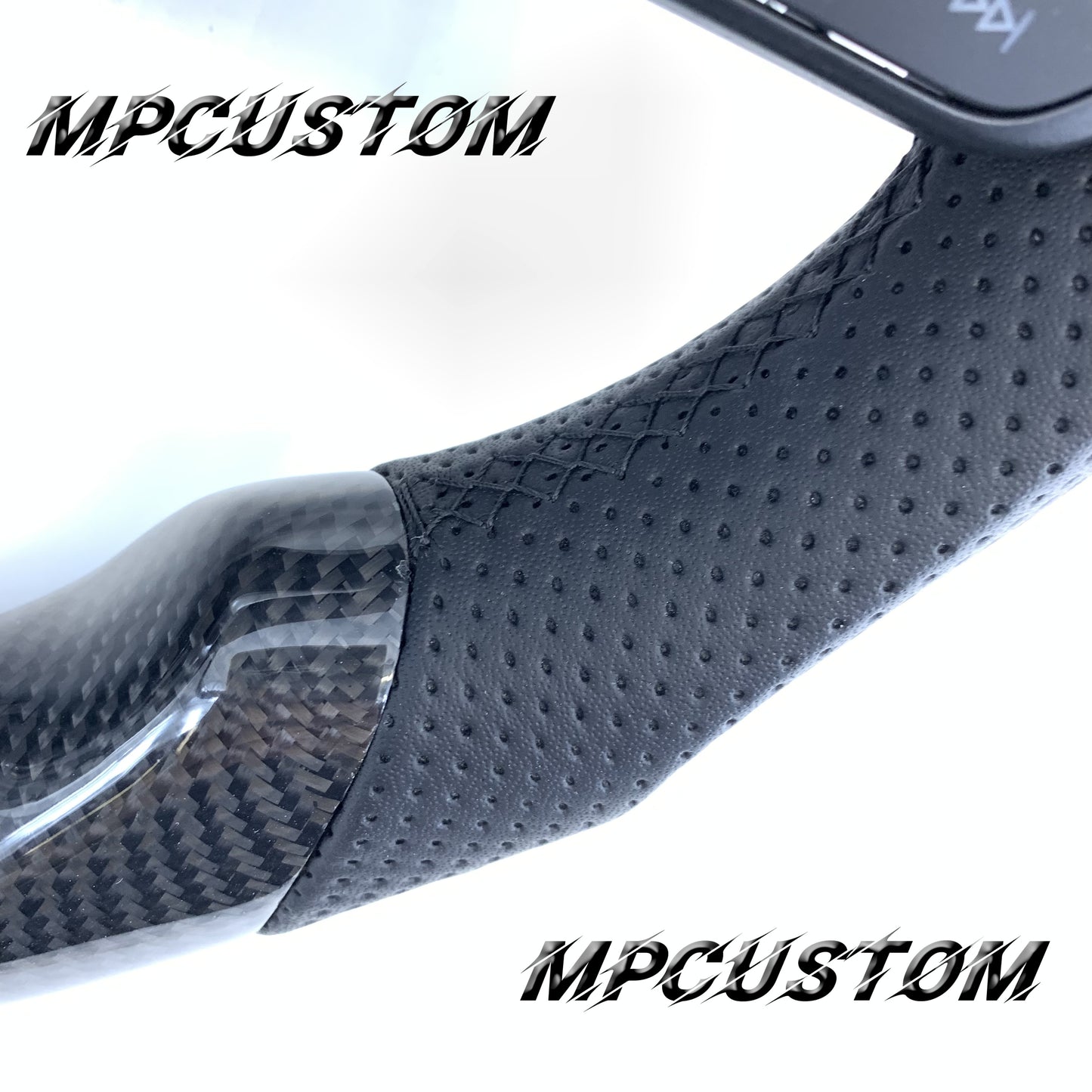 Mpcustom Toyota Highlander 2022 carbon fiber steering wheel gloss and round top