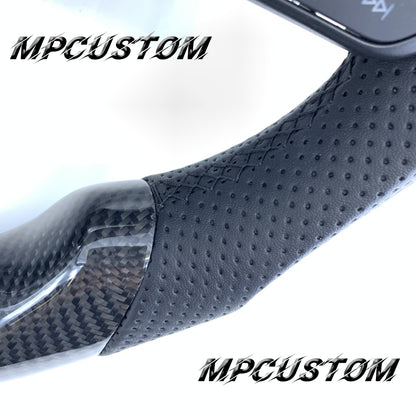 Mpcustom Toyota Highlander 2022 carbon fiber steering wheel gloss and round top