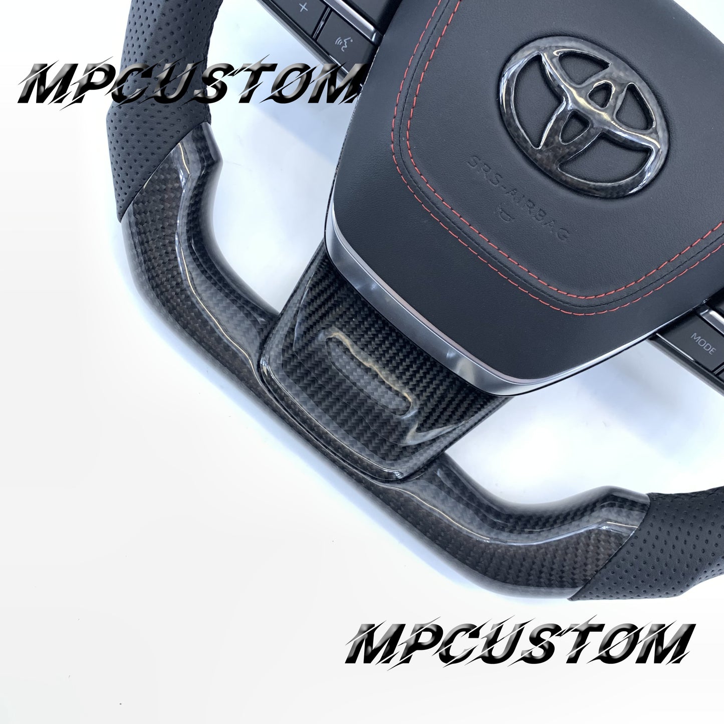 Mpcustom Toyota Highlander 2022 carbon fiber steering wheel flat bottom