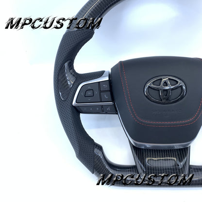 Mpcustom Toyota Highlander 2022 carbon fiber steering wheel gloss and round top