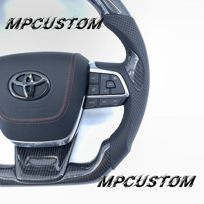 Mpcustom Toyota Highlander 2022 carbon fiber steering wheel flat bottom