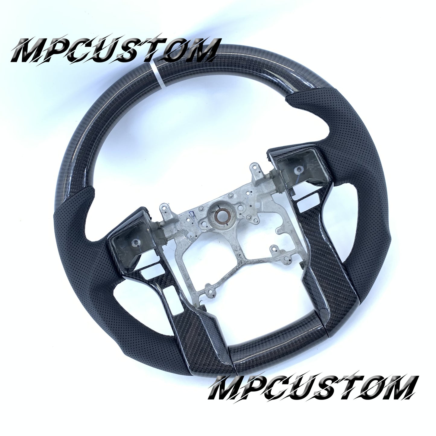Mpcustom Toyota Tundra 2014-2017 carbon fiber steering wheel black stitching