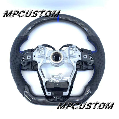 Mpcustom Toyota Highlander 2022 carbon fiber steering wheel blue stitching