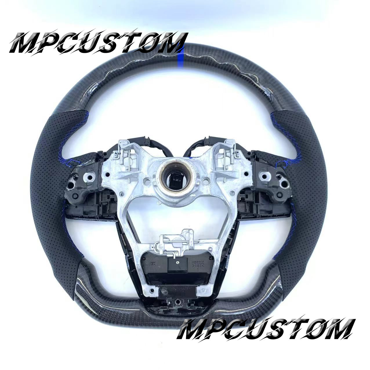 Mpcustom Toyota Highlander 2022 carbon fiber steering wheel blue stripe line