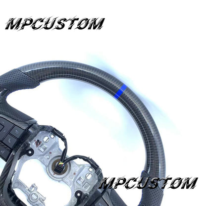 Mpcustom Toyota Highlander 2022 carbon fiber steering wheel blue stripe line