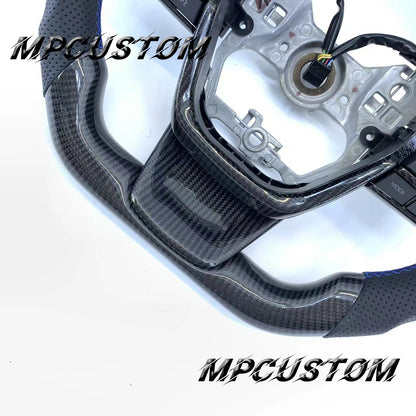 Mpcustom Toyota Highlander 2022 carbon fiber steering wheel blue stripe line