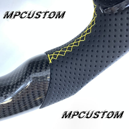 Mpcustom Dodge Challenger 2015-2021 carbon fiber steering wheel yellow stripe line