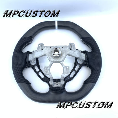 Mpcustom Nissan GTR R35 2009-2016 carbon fiber steering wheel white stitching