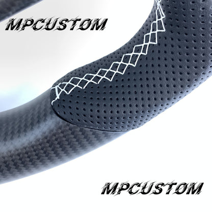 Mpcustom Nissan GTR R35 2009-2016 carbon fiber steering wheel white stripe line