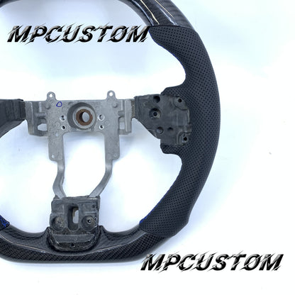 Mpcustom for Mitsubishi Lancer Evolution Evo X 2008-2015 carbon fiber steering wheel blue stripe line