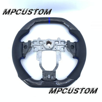 Mpcustom for Mitsubishi Lancer Evolution Evo X 2008-2015 carbon fiber steering wheel blue stitching