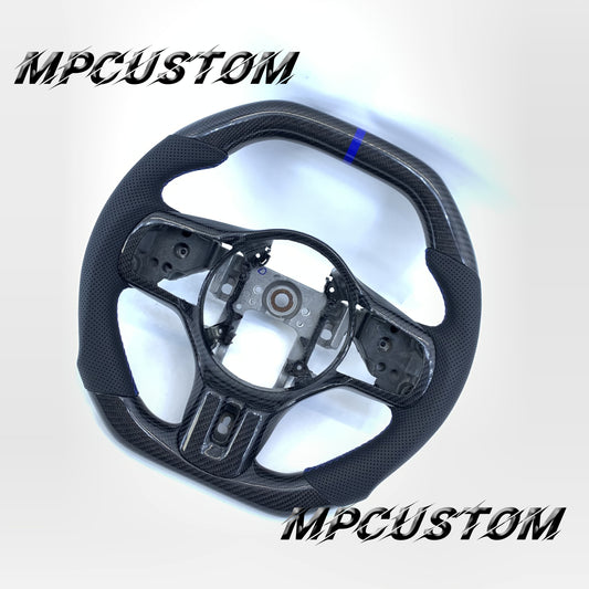 Mpcustom for Mitsubishi Lancer Evolution Evo X 2008-2015 carbon fiber steering wheel flat top