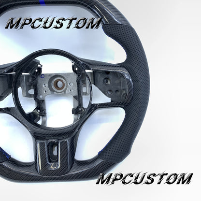 Mpcustom for Mitsubishi Lancer Evolution Evo X 2008-2015 carbon fiber steering wheel flat top