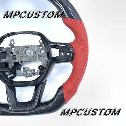 Mpcustom for Honda 11th gen Civic carbon fiber steering wheel round top