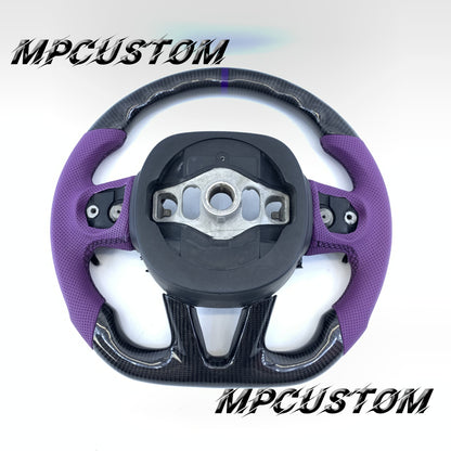 Mpcustom for Dodge Charger 2015-2021 carbon fiber steering wheel round top