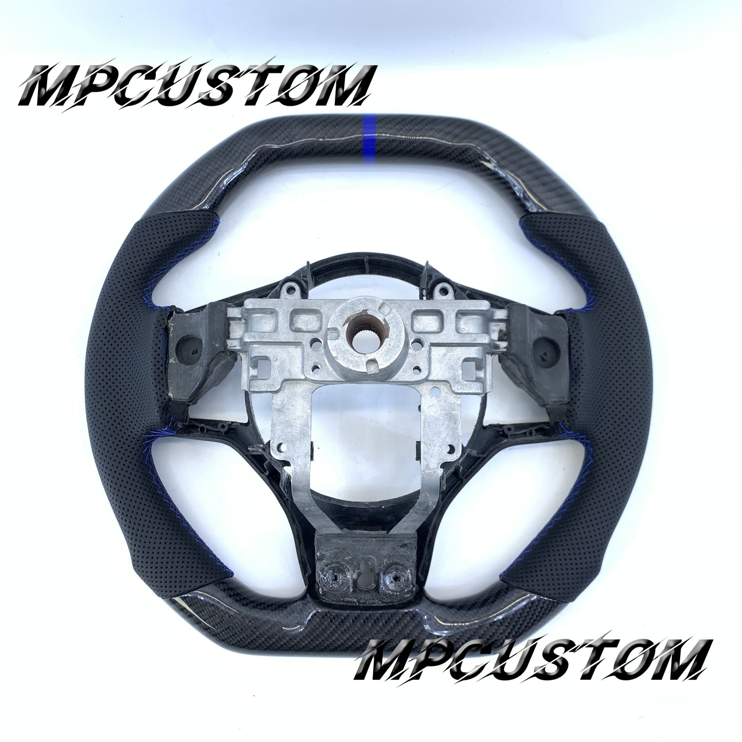 Mpcustom for Mitsubishi Lancer Evolution Evo X 2008-2015 carbon fiber steering wheel flat top