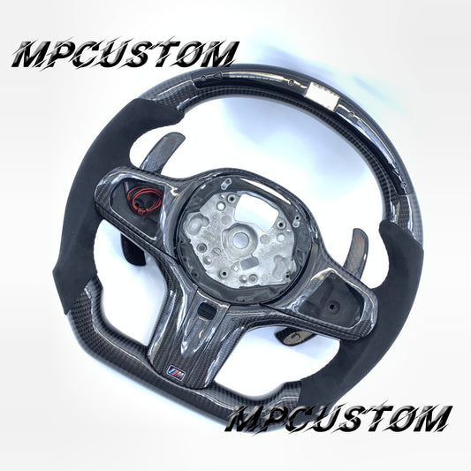 Mpcustom BMW G series carbon fiber steering wheel round top