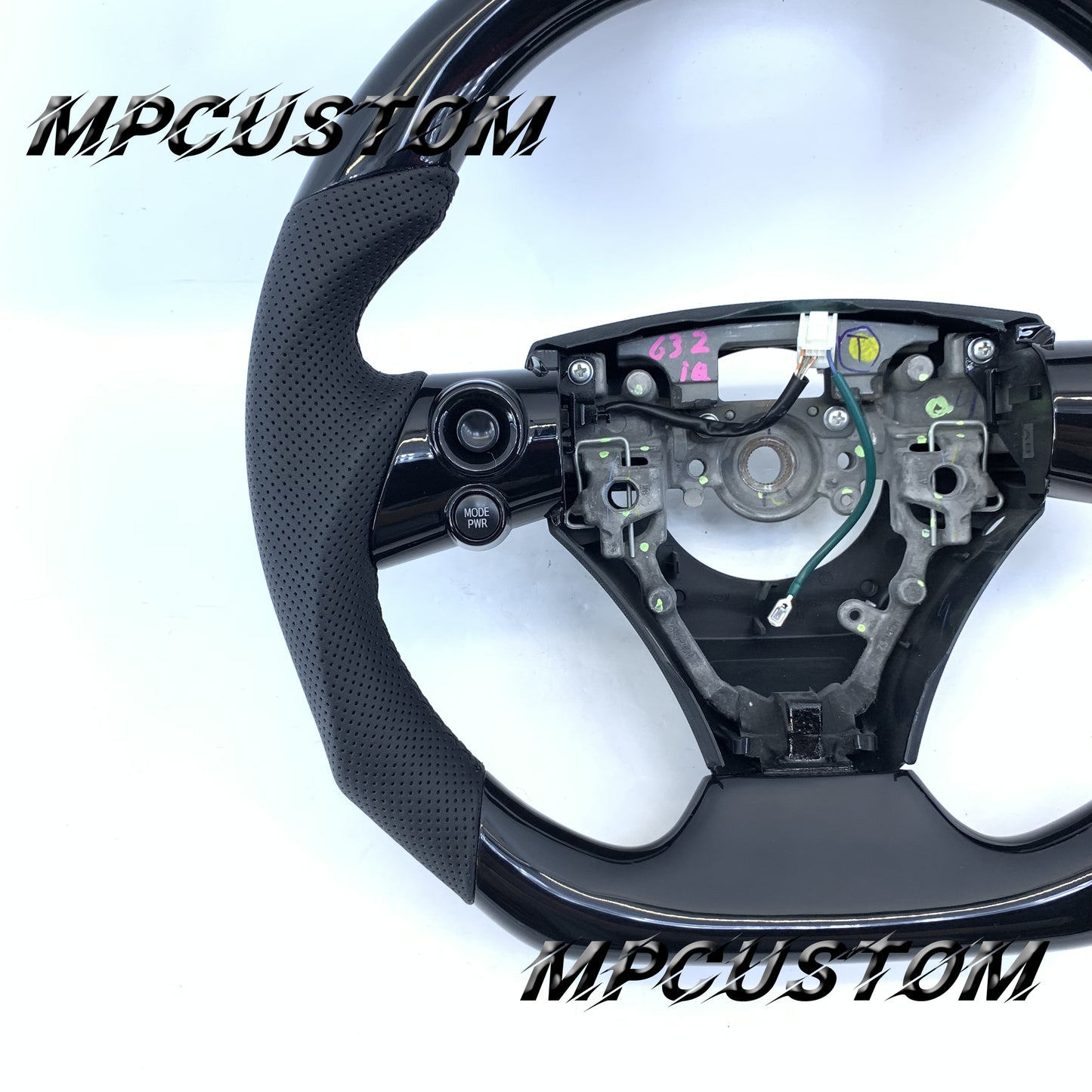 Mpcustom for Toyota IQ carbon fiber steering wheel gloss