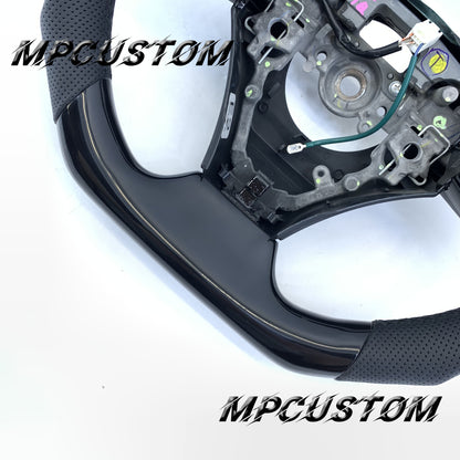Mpcustom for Toyota IQ carbon fiber steering wheel gloss