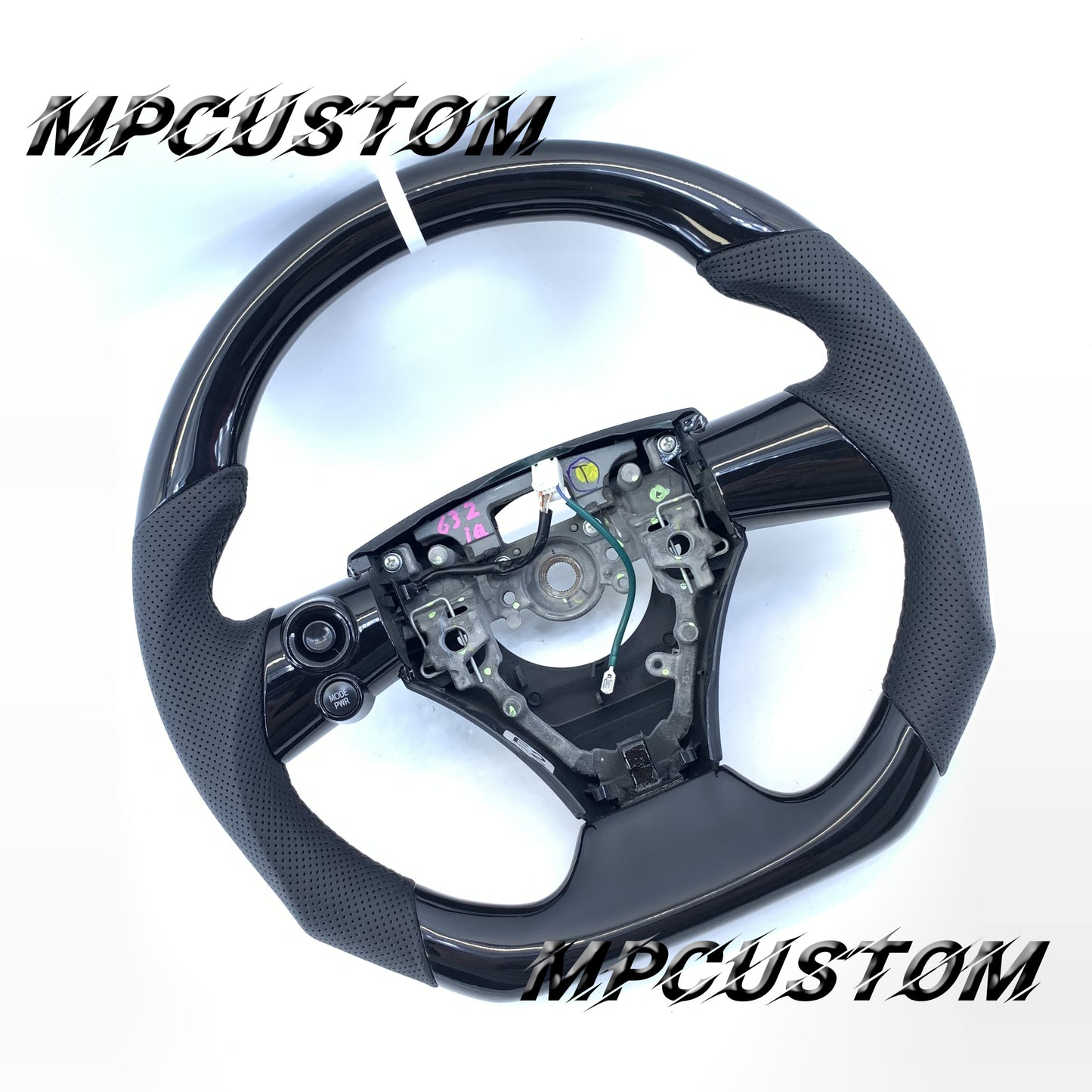 Mpcustom for Toyota IQ carbon fiber steering wheel gloss