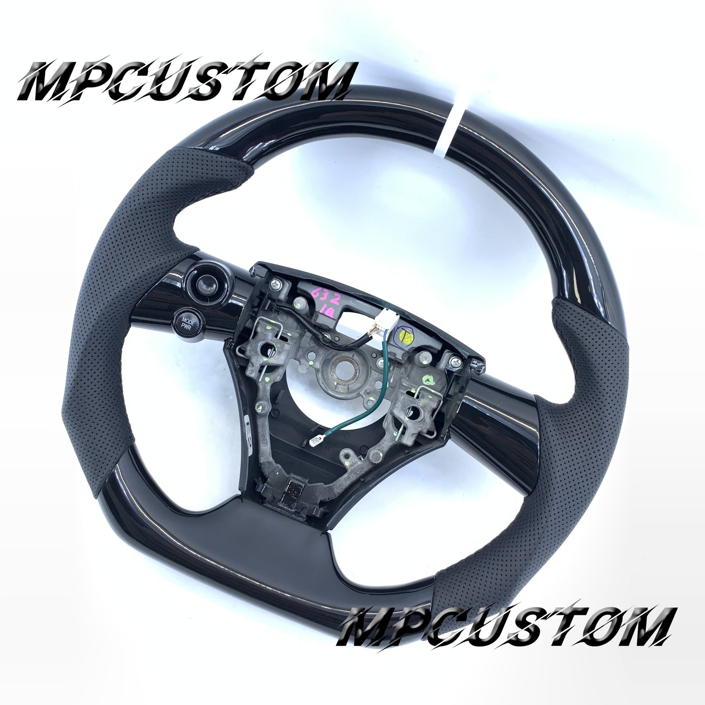 Mpcustom for Toyota IQ carbon fiber steering wheel gloss