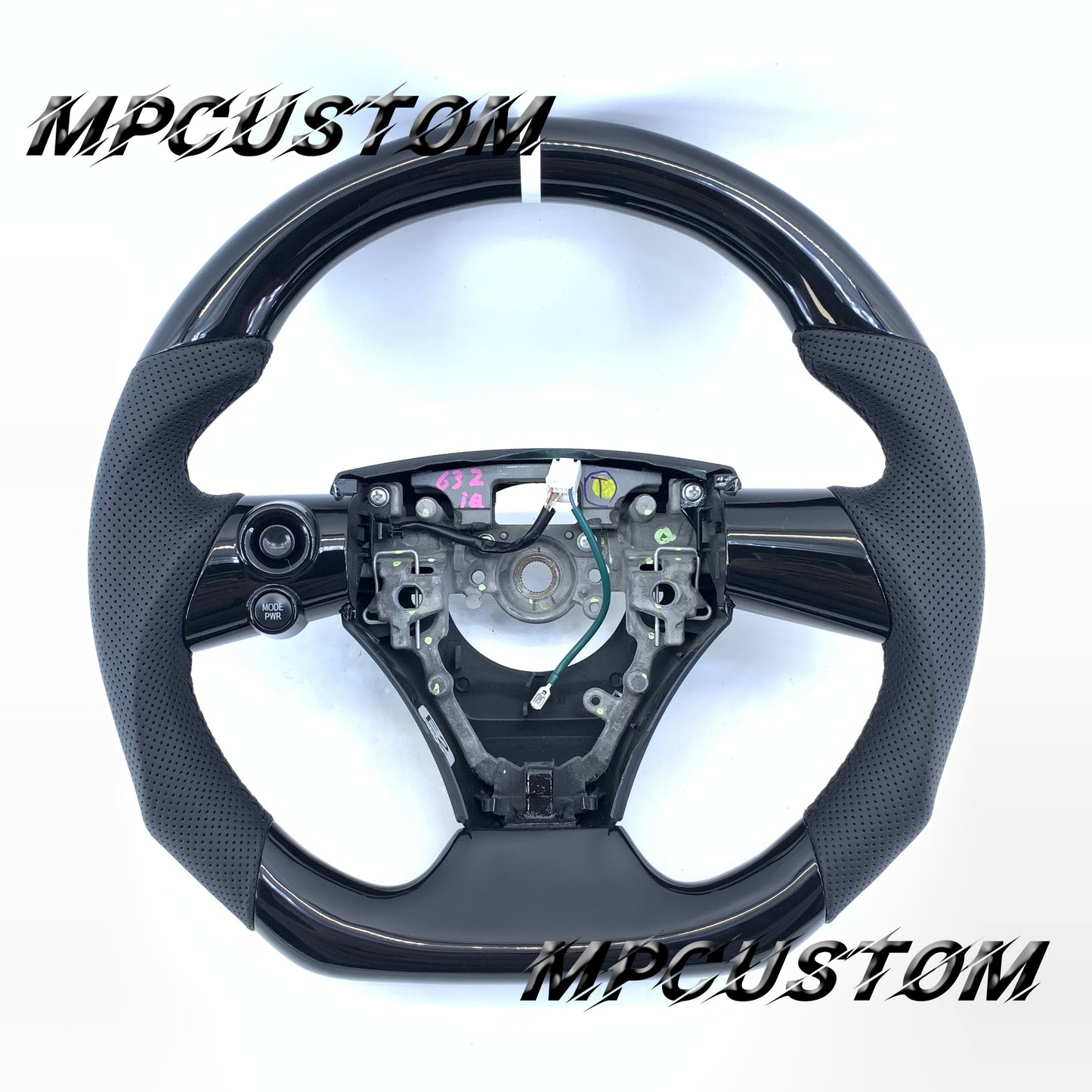 Mpcustom for Toyota IQ carbon fiber steering wheel gloss