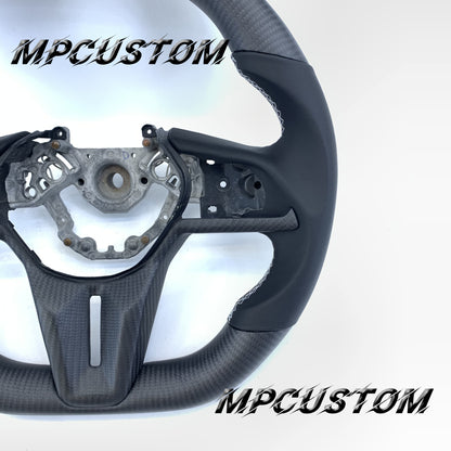 Mpcustom for Nissan GTR 2017+ carbon fiber steering wheel flat top