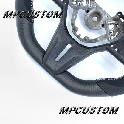 Mpcustom for Nissan GTR 2017+ carbon fiber steering wheel flat top