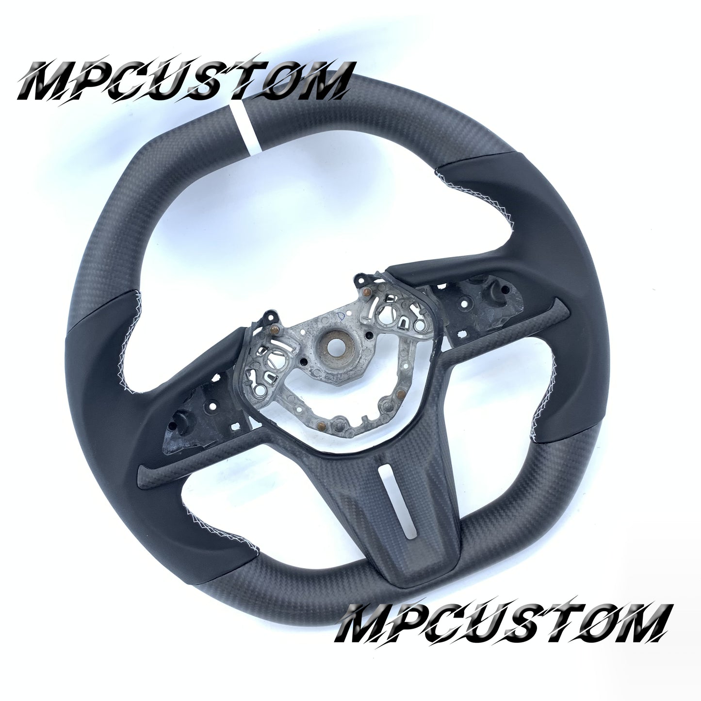 Mpcustom for Nissan GTR 2017+ carbon fiber steering wheel flat top