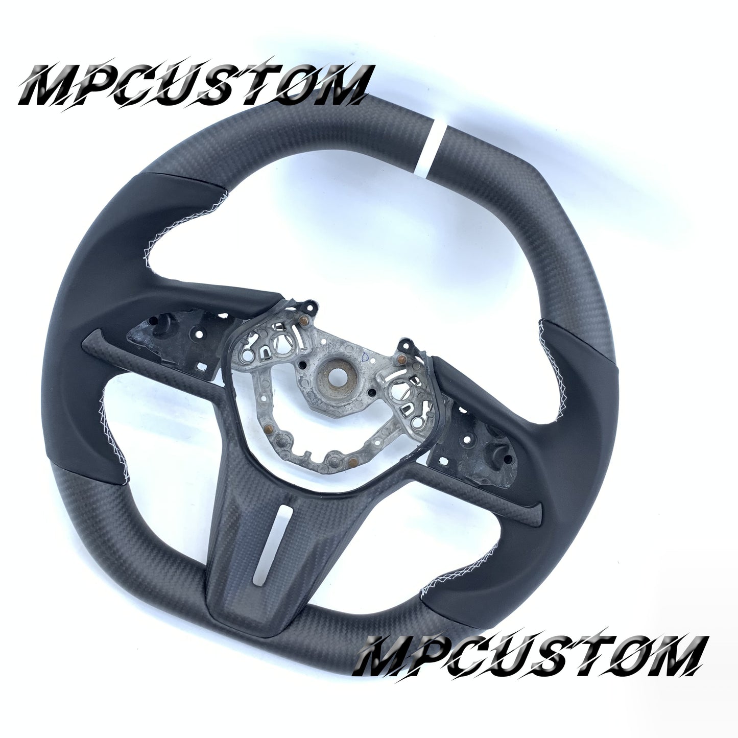 Mpcustom for Nissan GTR 2017+ carbon fiber steering wheel flat top