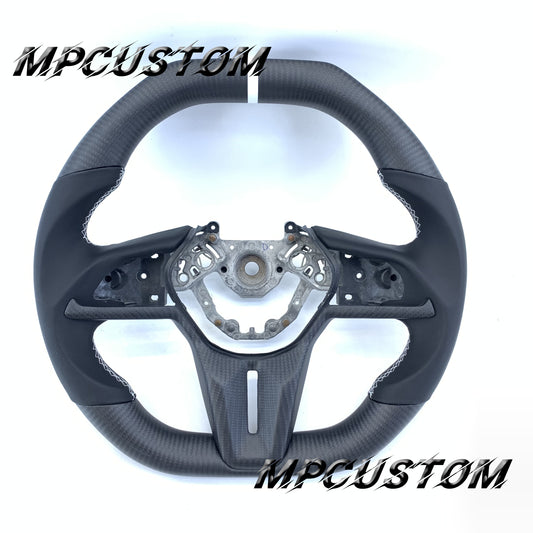 Mpcustom for Nissan GTR 2017+ carbon fiber steering wheel flat top
