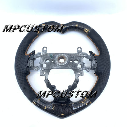 Mpcustom for Honda 9th Gen Civic 2012-2015 Forged carbon fiber steering wheel perforated leather