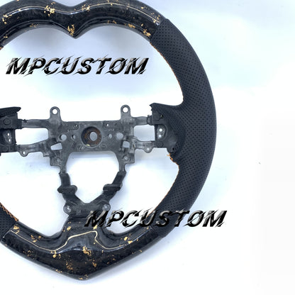 Mpcustom for Honda 9th Gen Civic 2012-2015 Forged carbon fiber steering wheel perforated leather